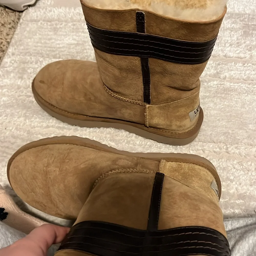 UGG Tan Winter Boots with Bow - Picture 7 of 7